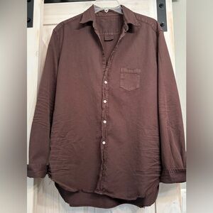 Like new Frank and Eileen-Eileen Denim Irish coffee button up top Large